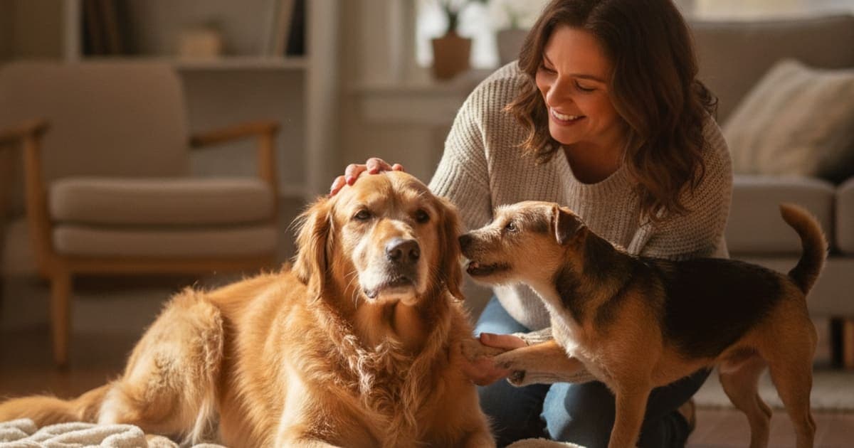 A dog being cared for at home, illustrating how much does gastritis in dogs cost to manage