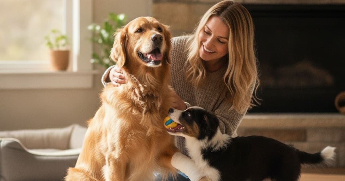 A dog being cared for at home, illustrating how much does soft tissue injury in dogs cost? (2026)