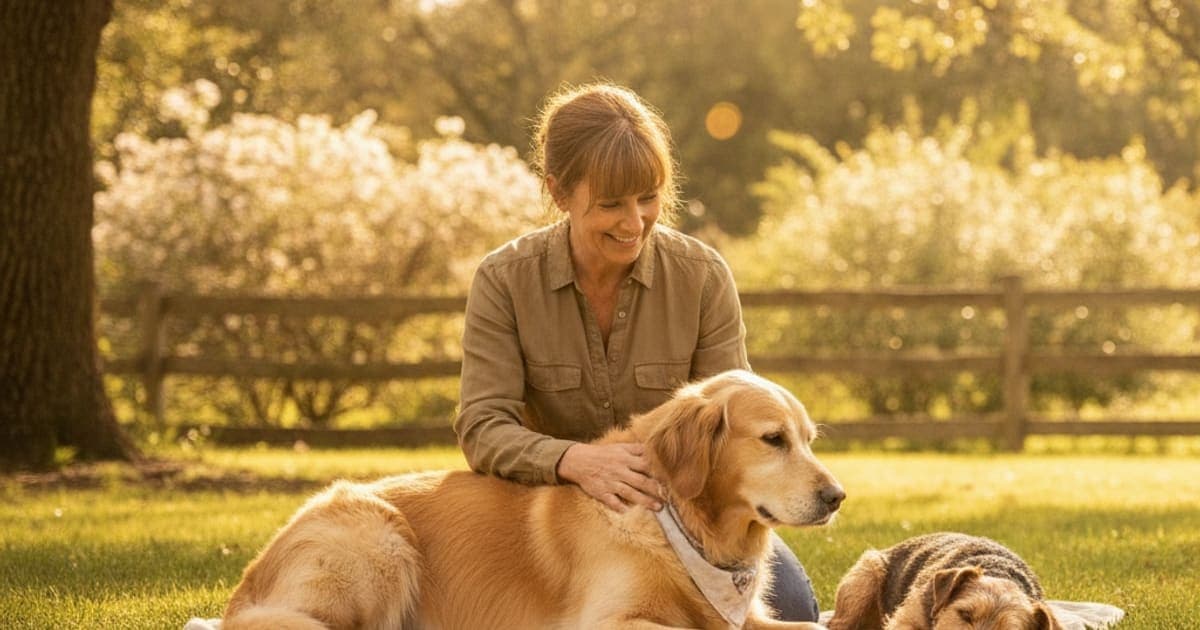 A dog being cared for at home, illustrating wobbler syndrome in dogs: how much does care cost