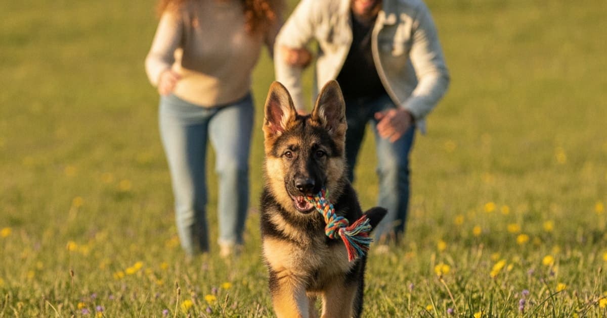 A dog being cared for at home, illustrating prevent hip dysplasia in german shepherds? (6 steps)