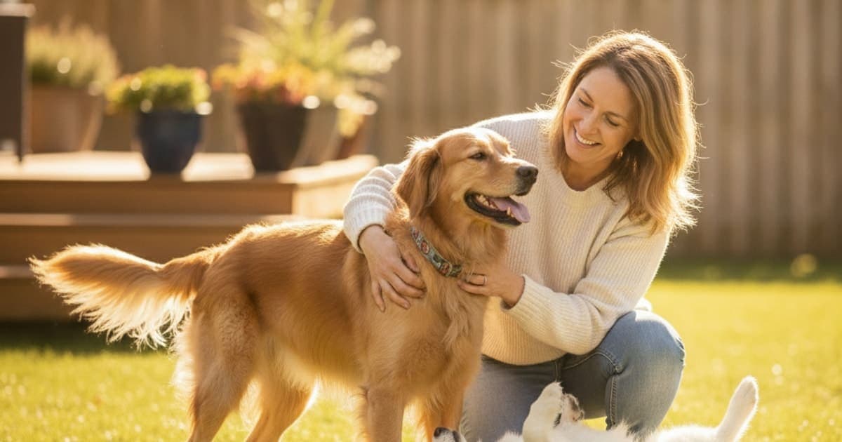A dog being cared for at home, illustrating use tb-500 for dogs (owner's guide)
