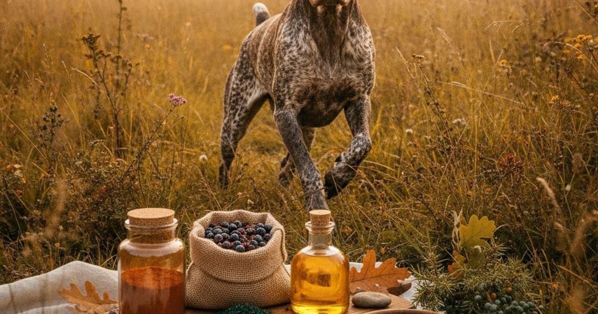 A dog being cared for at home, illustrating hunt dog hunt supplements: what works in the field