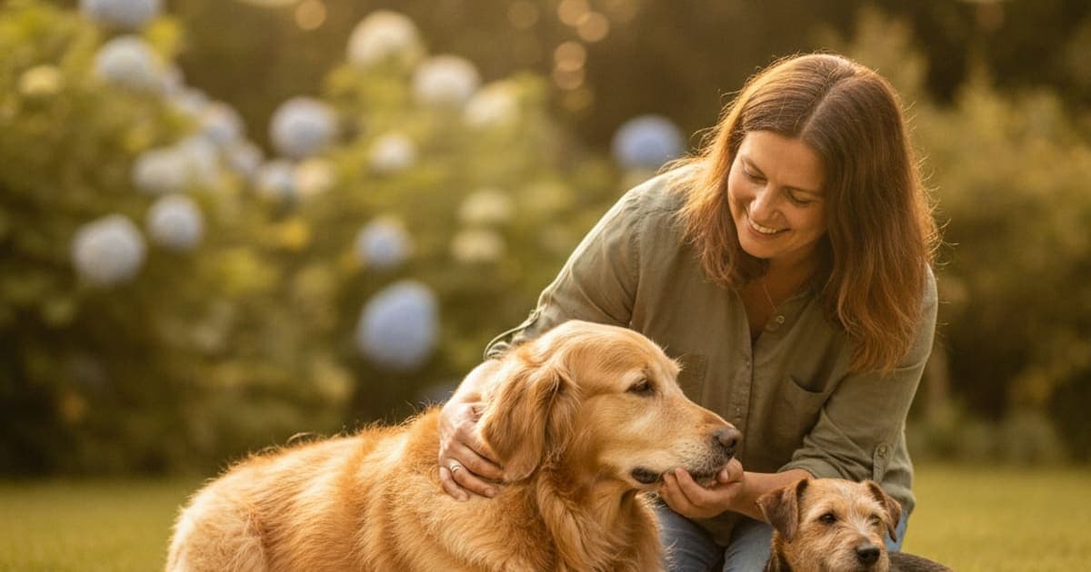 A dog being cared for at home, illustrating inflammation in dogs: signs, causes and what helps