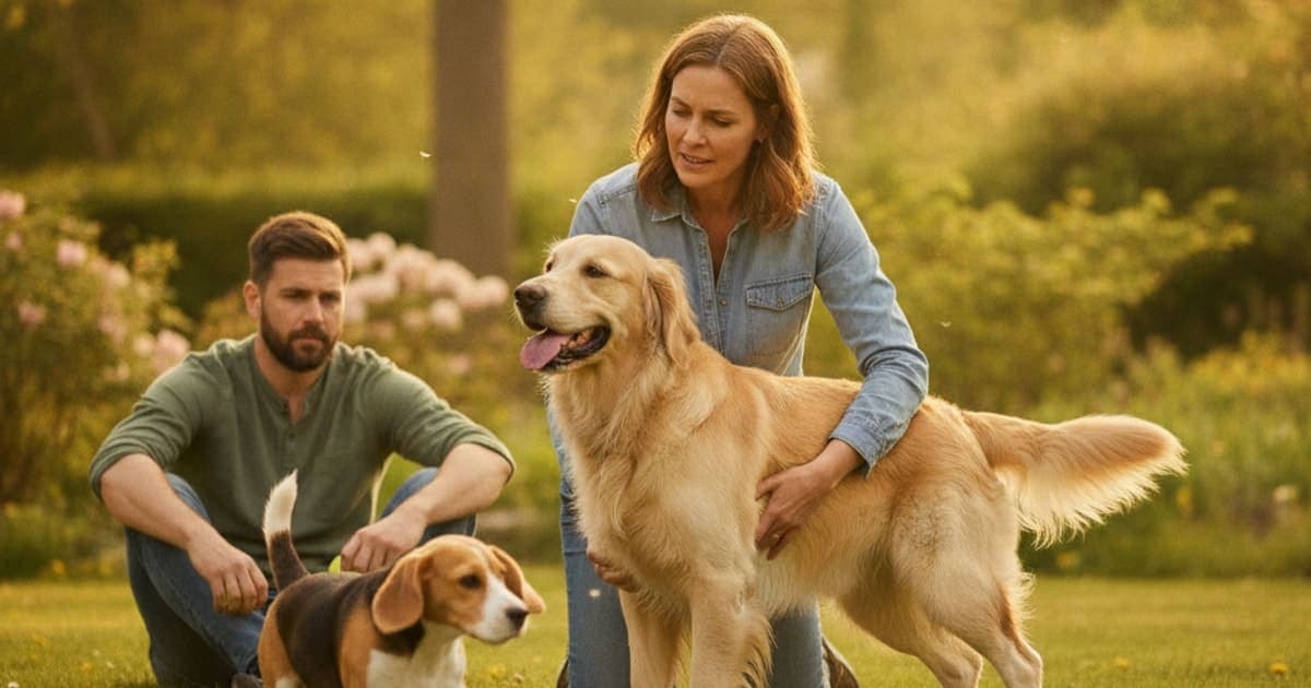 A dog being cared for at home, illustrating is a dog's back legs giving out an emergency? (signs)
