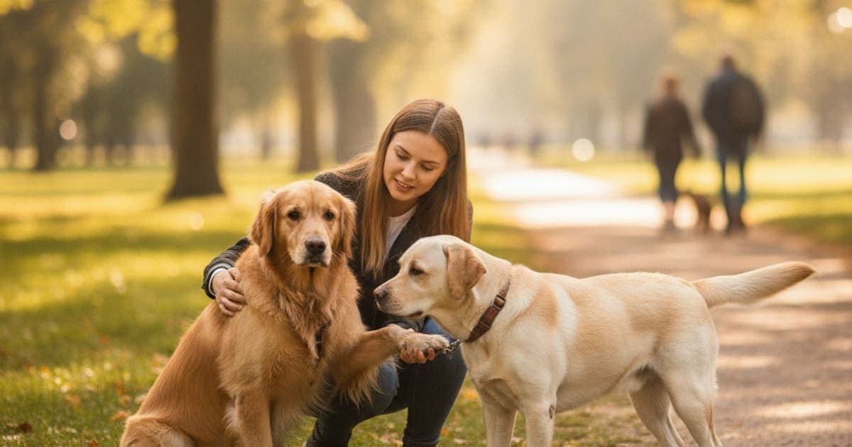 A dog being cared for at home, illustrating is a dog limping after exercise an emergency? (red flags)