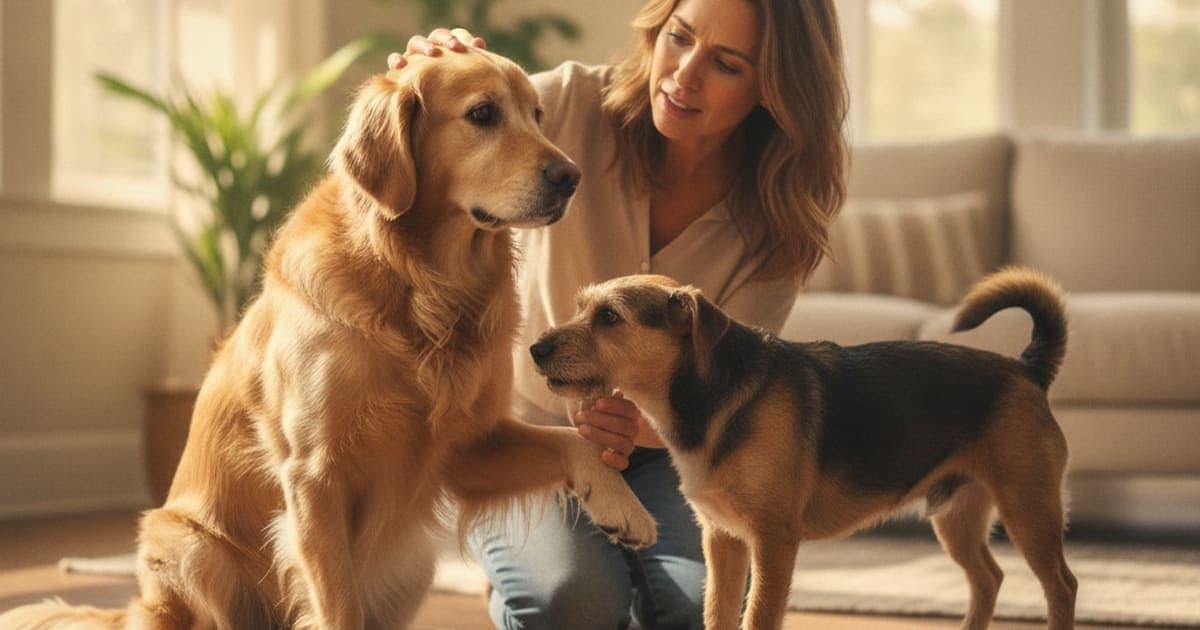 A dog being cared for at home, illustrating is a dog limping on a front leg an emergency