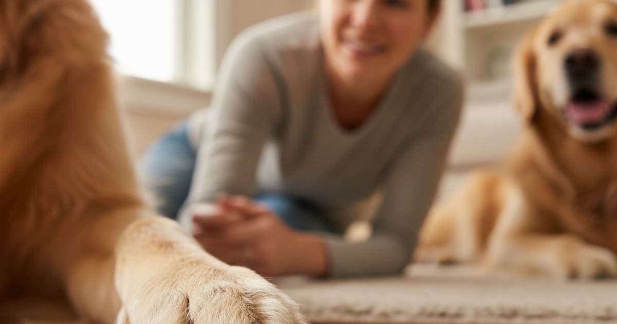 A dog being cared for at home, illustrating is a dog scuffing back nails an emergency? (what it means)