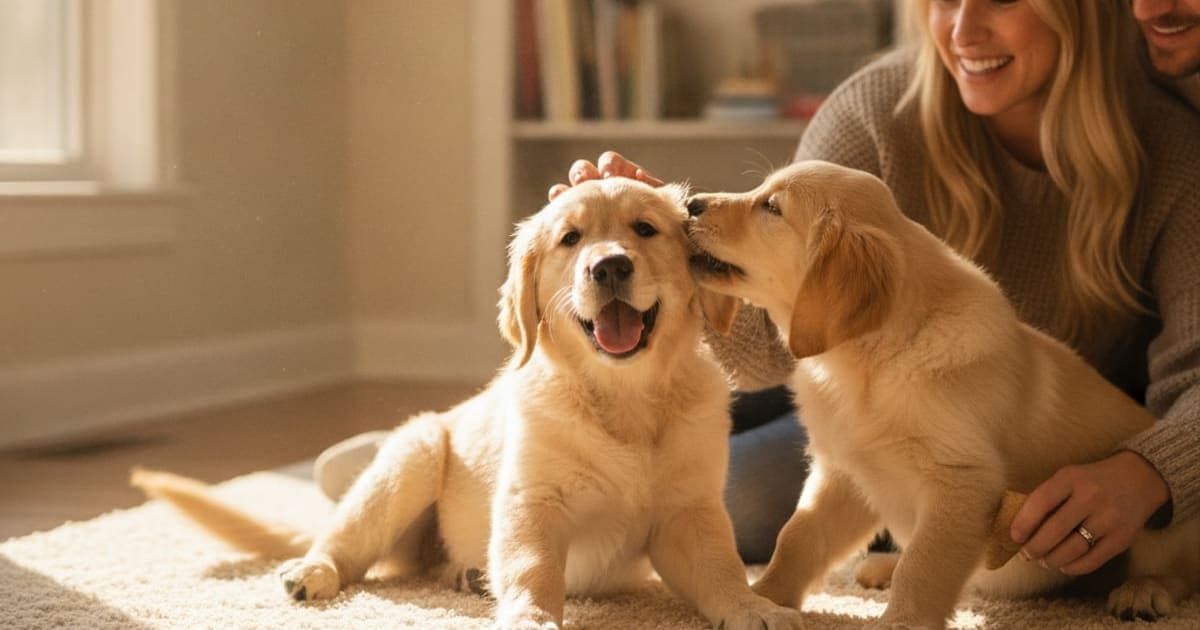 A dog being cared for at home, illustrating is a dog sitting with a leg out to the side an emergency