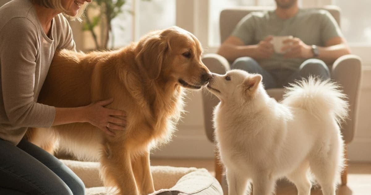 A dog being cared for at home, illustrating is a dog stiff after resting an emergency? (when to act)