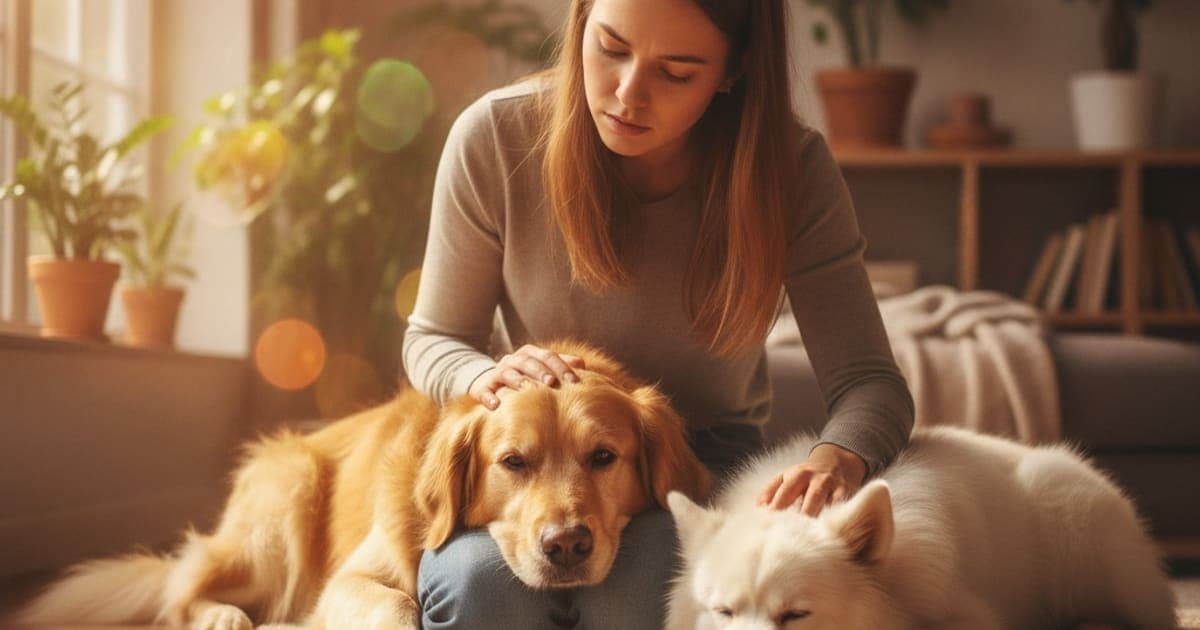 A dog being cared for at home, illustrating is a dog tiring quickly an emergency? (red flags to know)