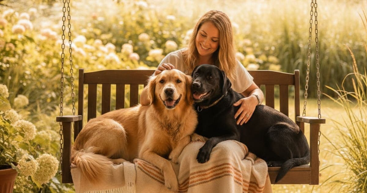 A dog being cared for at home, illustrating is degenerative myelopathy in dogs painful? (what to know)