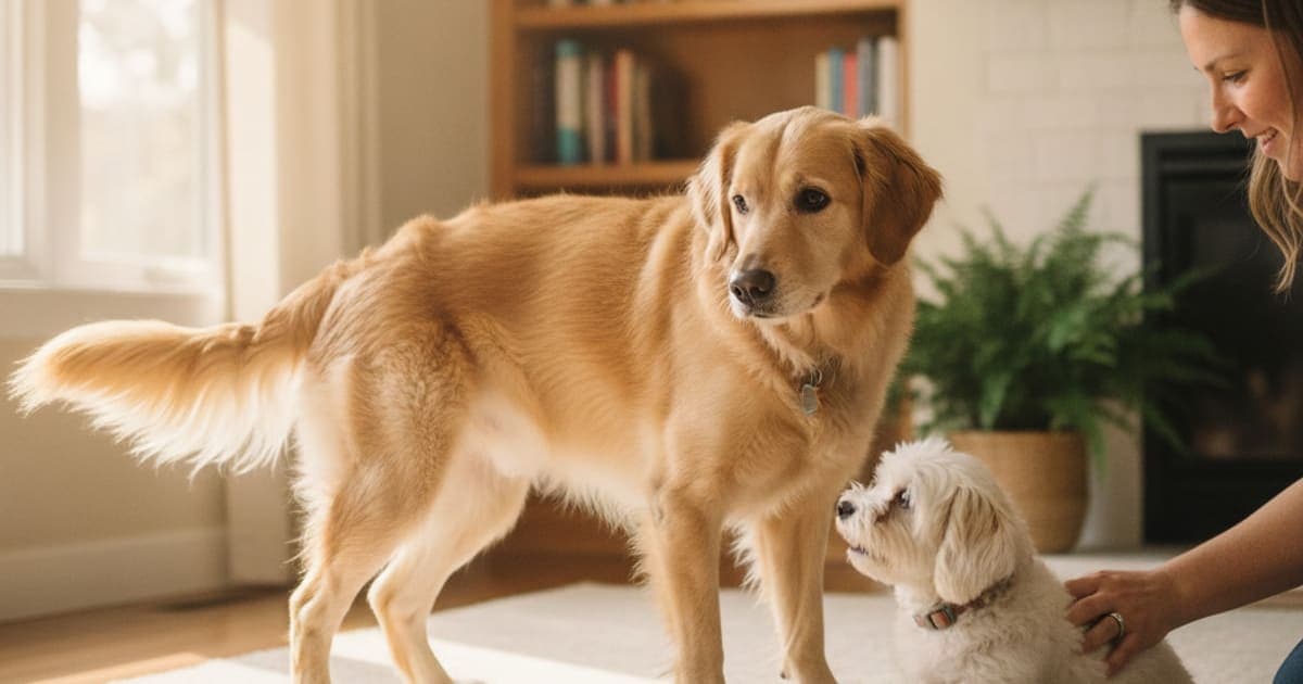 A dog being cared for at home, illustrating is hip weakness in dogs painful? (what the limp means)