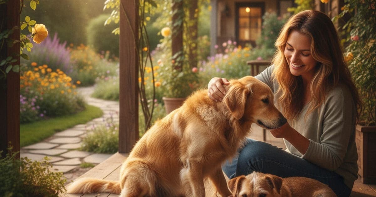 A dog being cared for at home, illustrating is meniscus tear in dogs painful? (signs and causes)