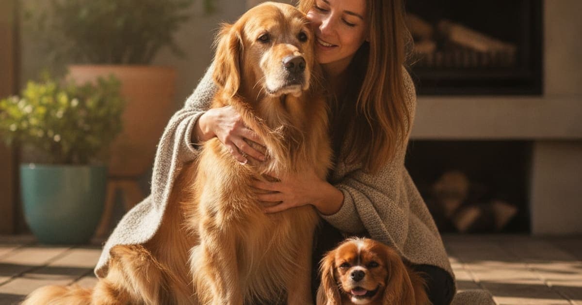 A dog being cared for at home, illustrating is wobbler syndrome in dogs painful? (what owners see)