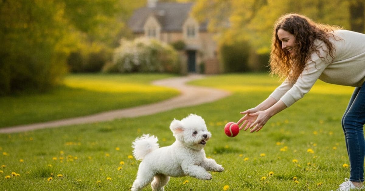 A dog being cared for at home, illustrating joint support for bichon frises: what actually helps