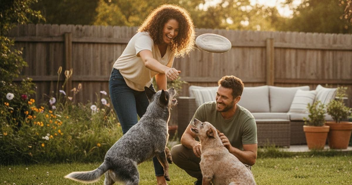 A dog being cared for at home, illustrating joint support for blue heelers: what actually helps