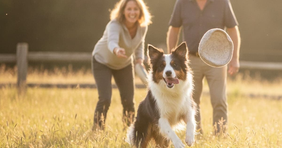 A dog being cared for at home, illustrating joint support for border collies: what actually helps