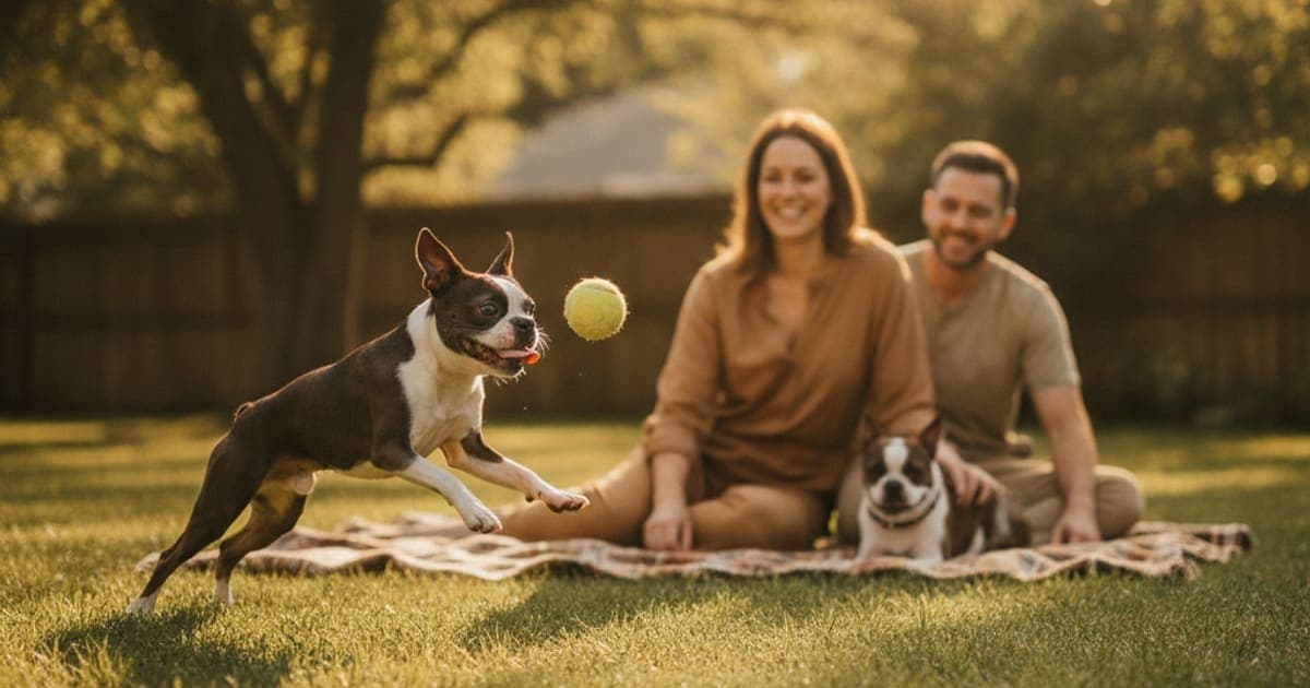 A dog being cared for at home, illustrating joint support for boston terriers: what actually helps