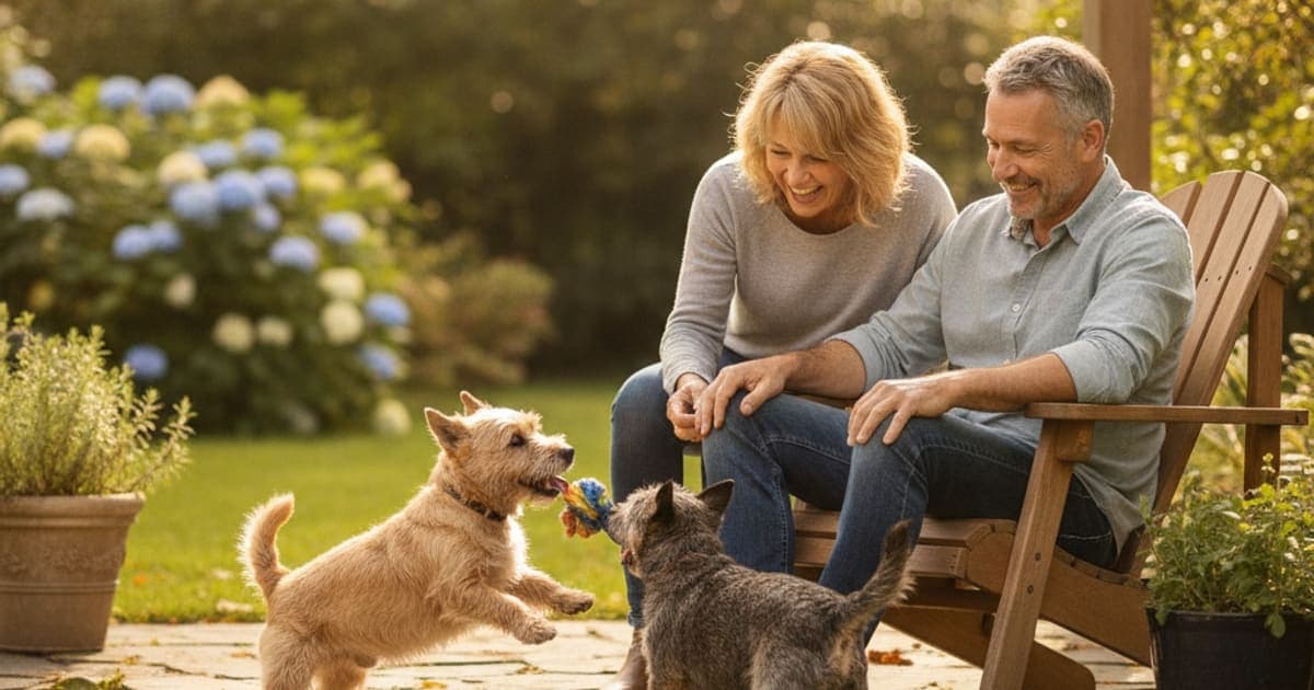 A dog being cared for at home, illustrating joint support for cairn terriers: what actually helps
