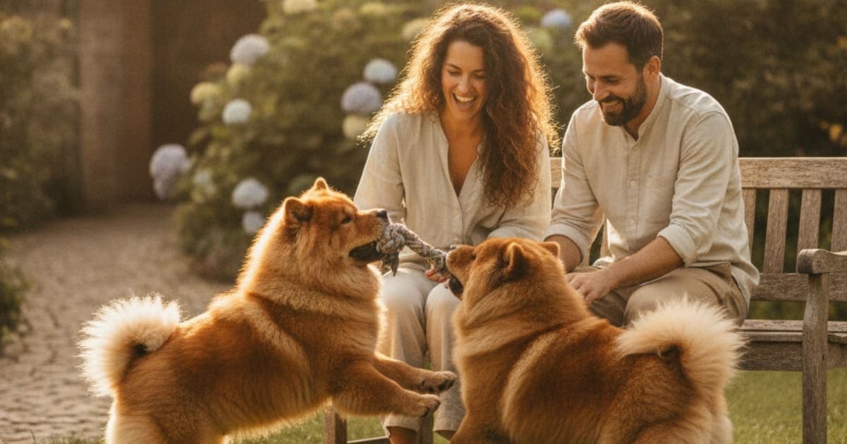A dog being cared for at home, illustrating joint support for chow chows: what actually helps