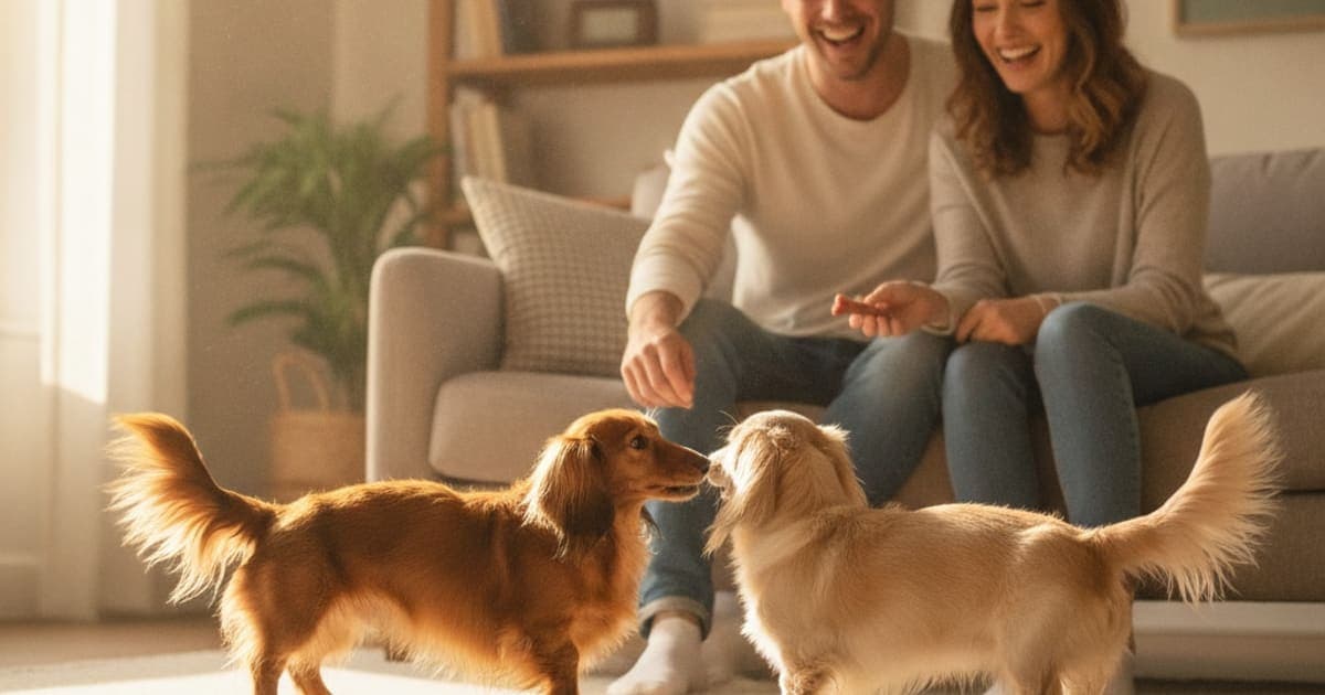 A dog being cared for at home, illustrating joint support for dachshunds: what actually helps