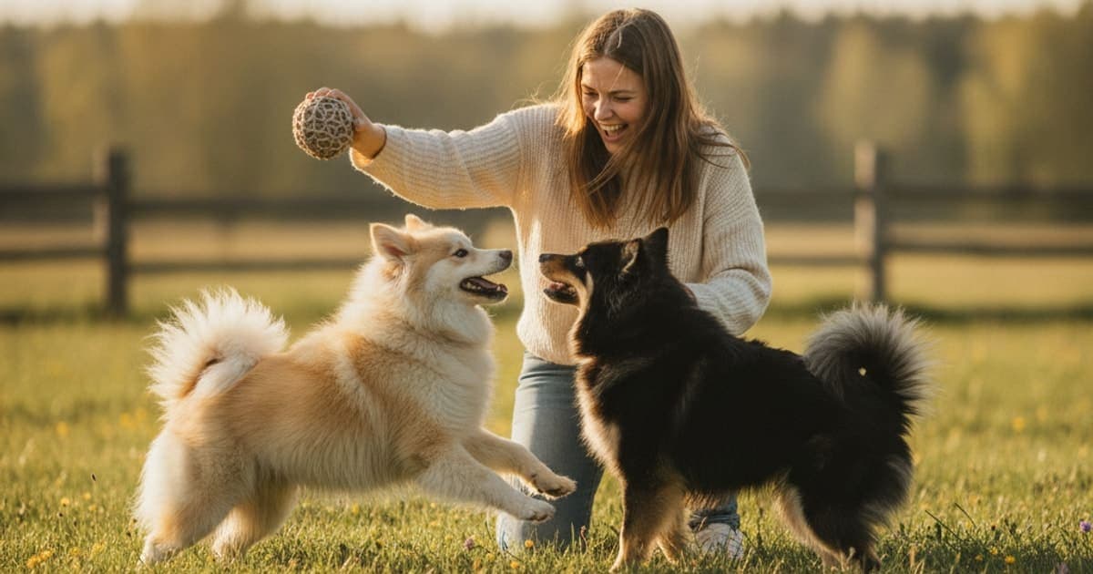 A dog being cared for at home, illustrating joint support for finnish lapphunds: what actually helps