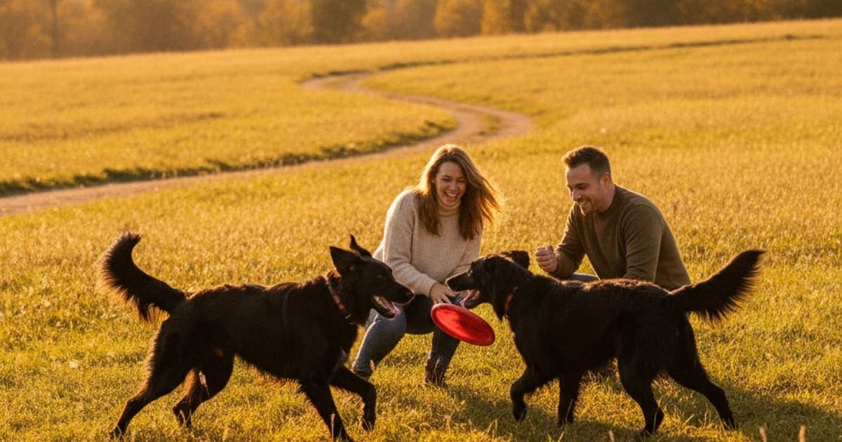 A dog being cared for at home, illustrating joint support for flat-coated retrievers: what helps