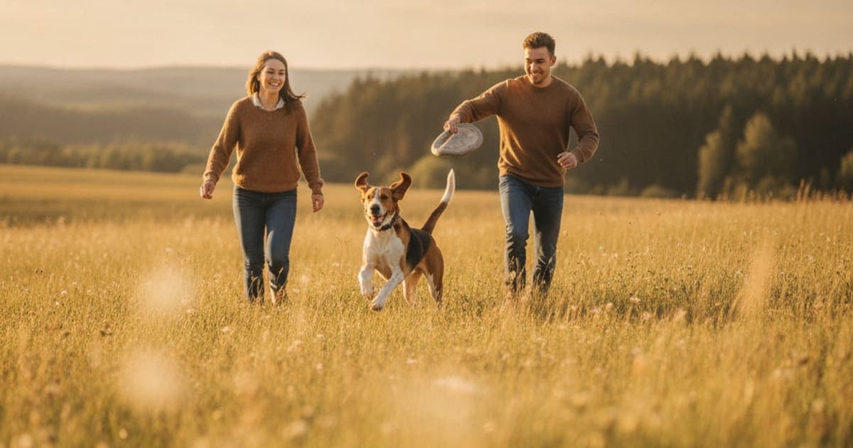 A dog being cared for at home, illustrating what helps joint problems in foxhounds