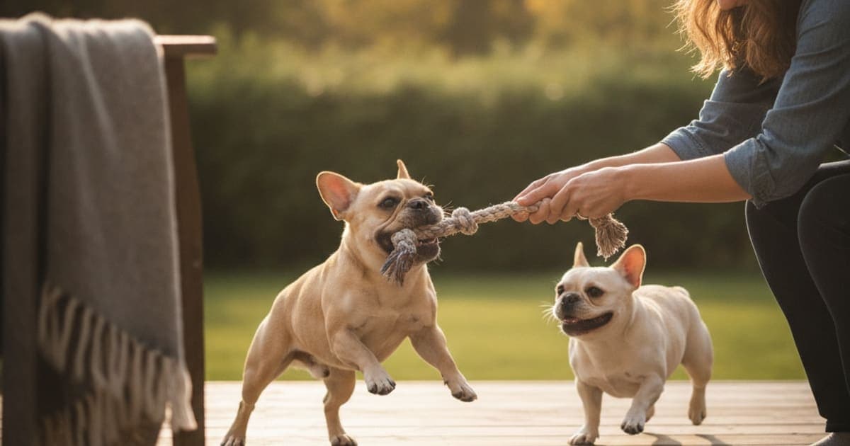 A dog being cared for at home, illustrating joint support for french bulldogs: what actually helps