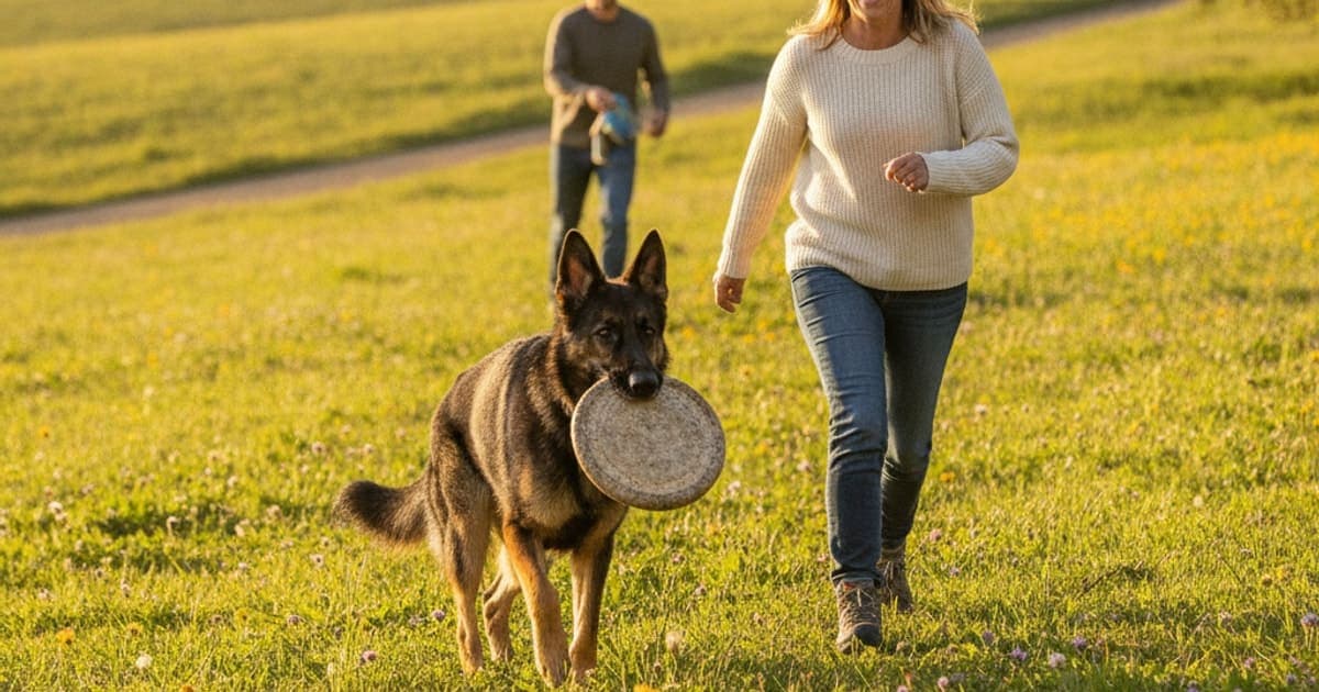 A dog being cared for at home, illustrating what helps joint problems in german shepherds? (hips & ccl)