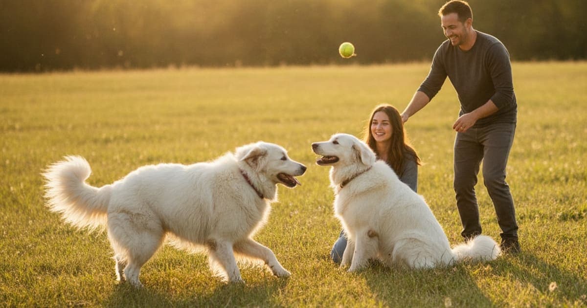 A dog being cared for at home, illustrating joint support for great pyrenees