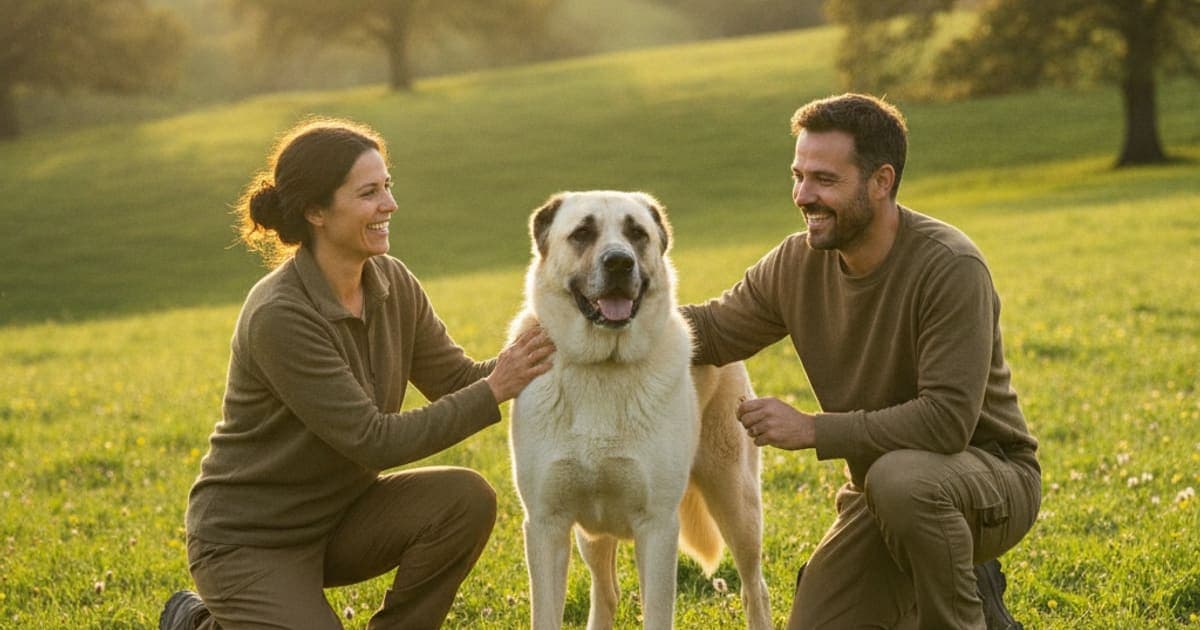 A dog being cared for at home, illustrating joint support for kangals: what actually helps