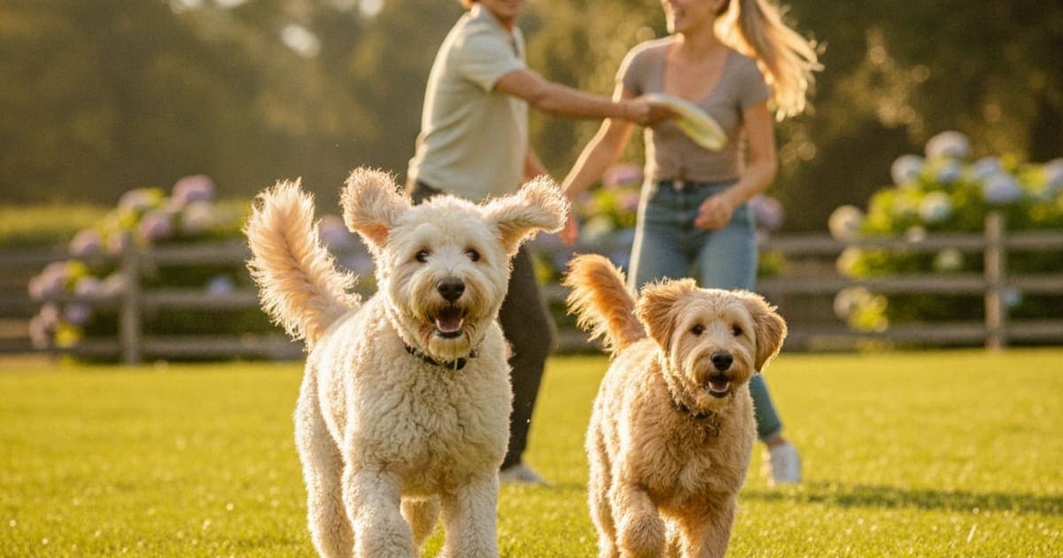 A dog being cared for at home, illustrating joint support for labradoodles: what actually helps