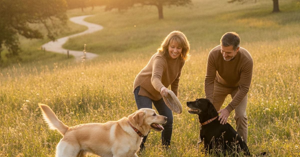 A dog being cared for at home, illustrating joint support for labrador retrievers: what helps
