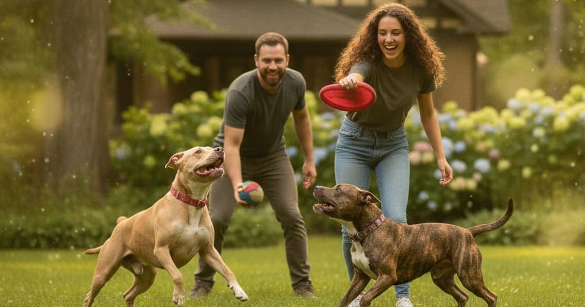 A dog being cared for at home, illustrating joint support for pit bulls: what actually helps