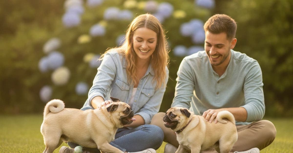 A dog being cared for at home, illustrating joint support for pugs: what actually helps