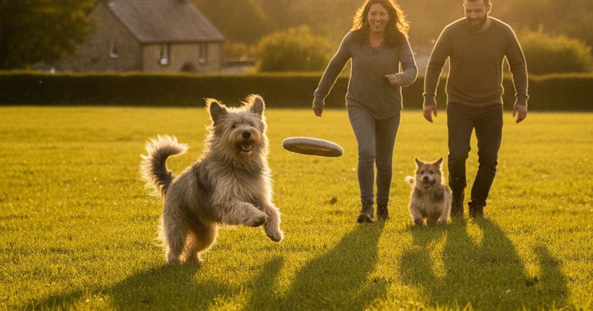 A dog being cared for at home, illustrating joint support for pyrenean shepherds