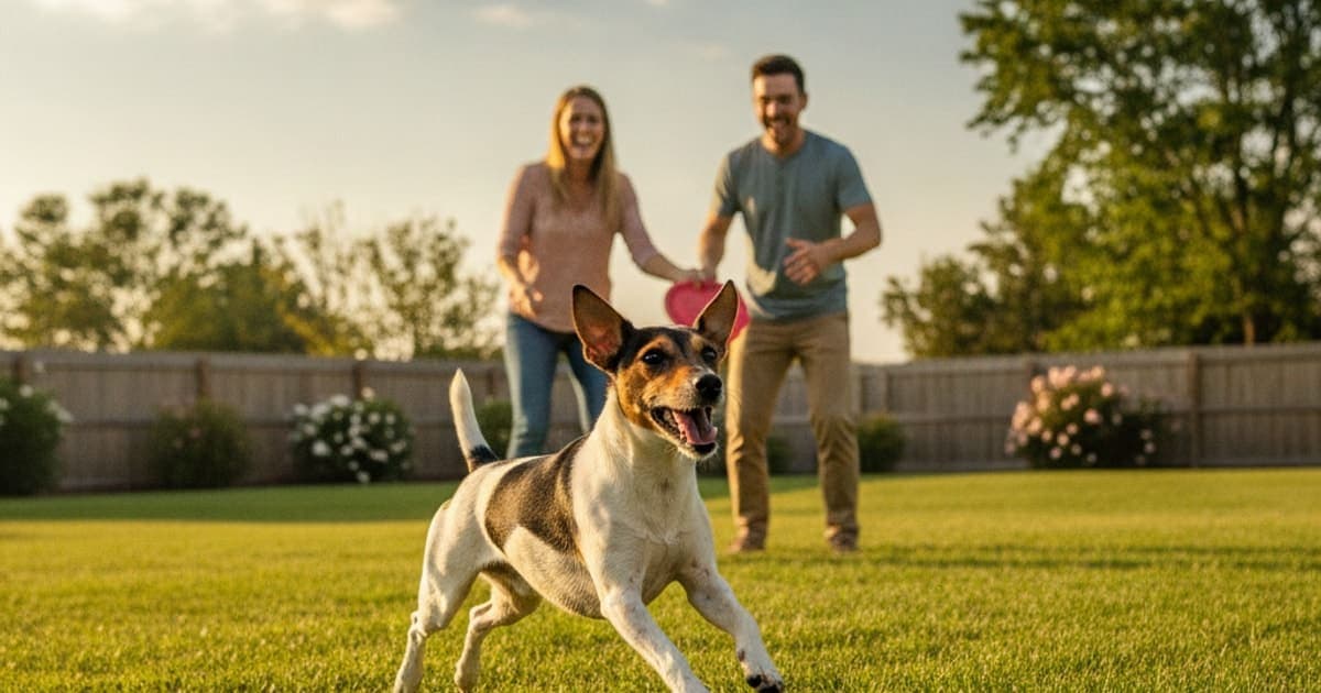 A dog being cared for at home, illustrating joint support for rat terriers: what actually helps