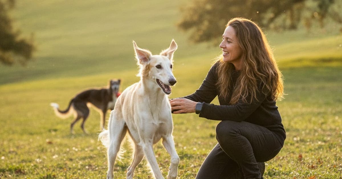 A dog being cared for at home, illustrating joint support for salukis: what actually helps