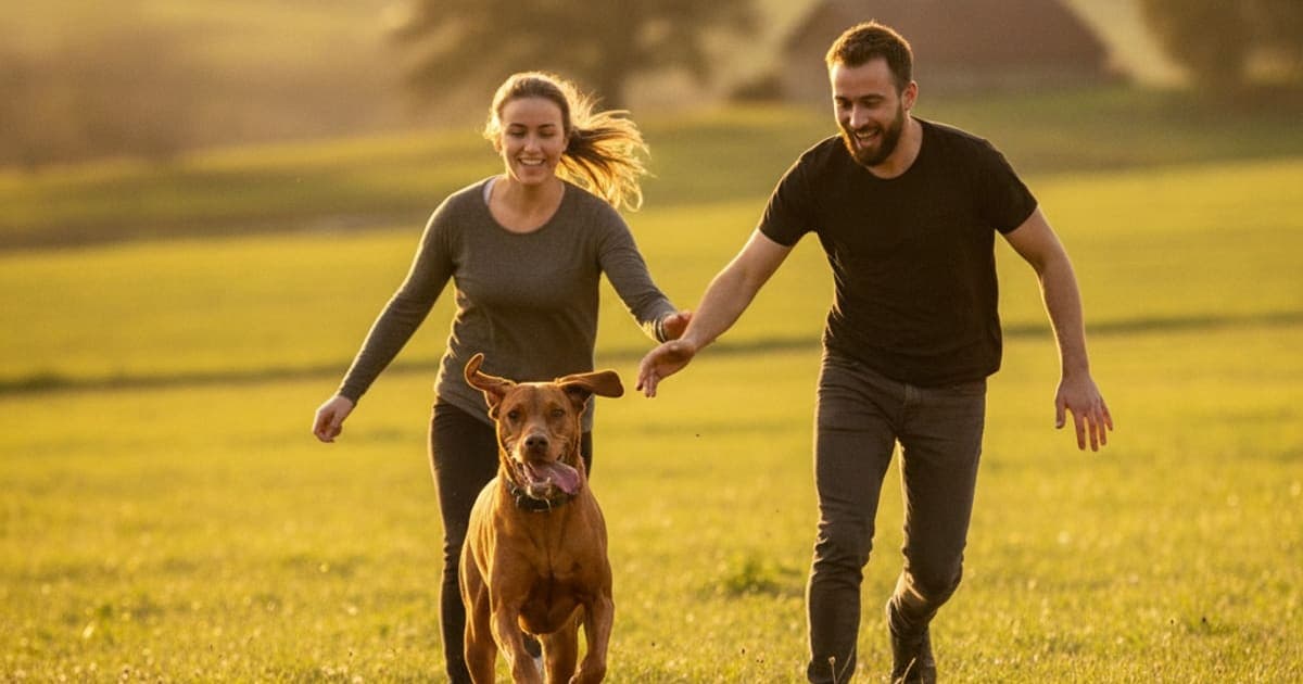 A dog being cared for at home, illustrating joint support for vizslas: what actually helps