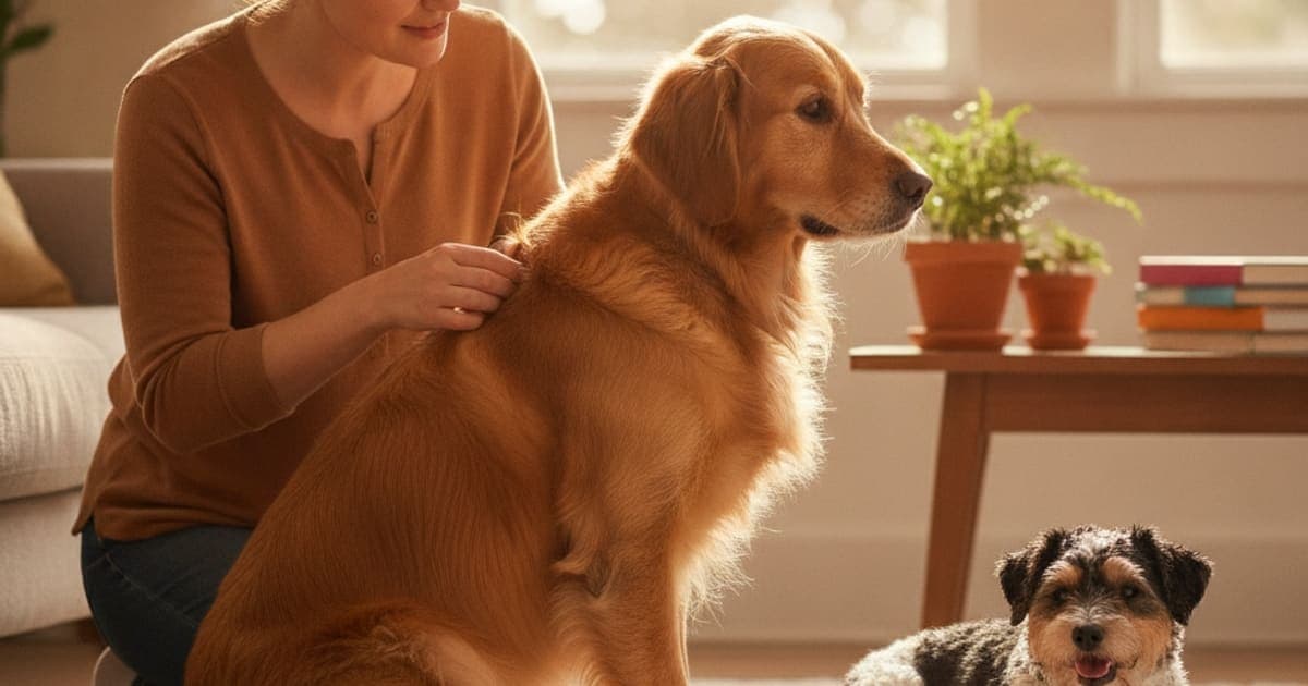 A dog being cared for at home, illustrating k9-repair and allergic reactions: what owners should know