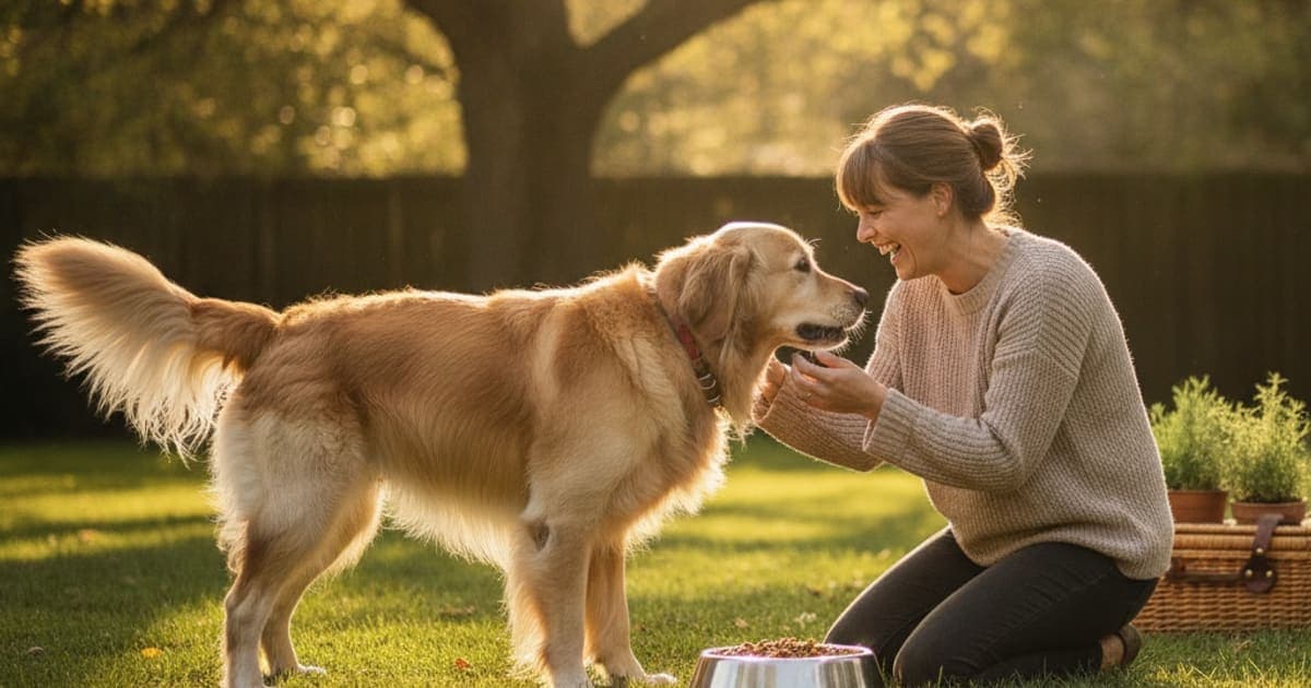 A dog being cared for at home, illustrating k9-repair and appetite changes: what owners should know
