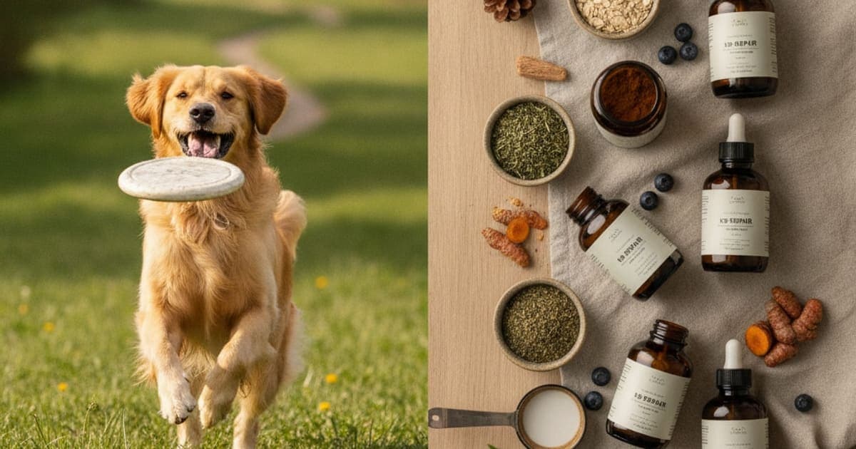 A dog being cared for at home, illustrating k9-repair benefits: what the research shows