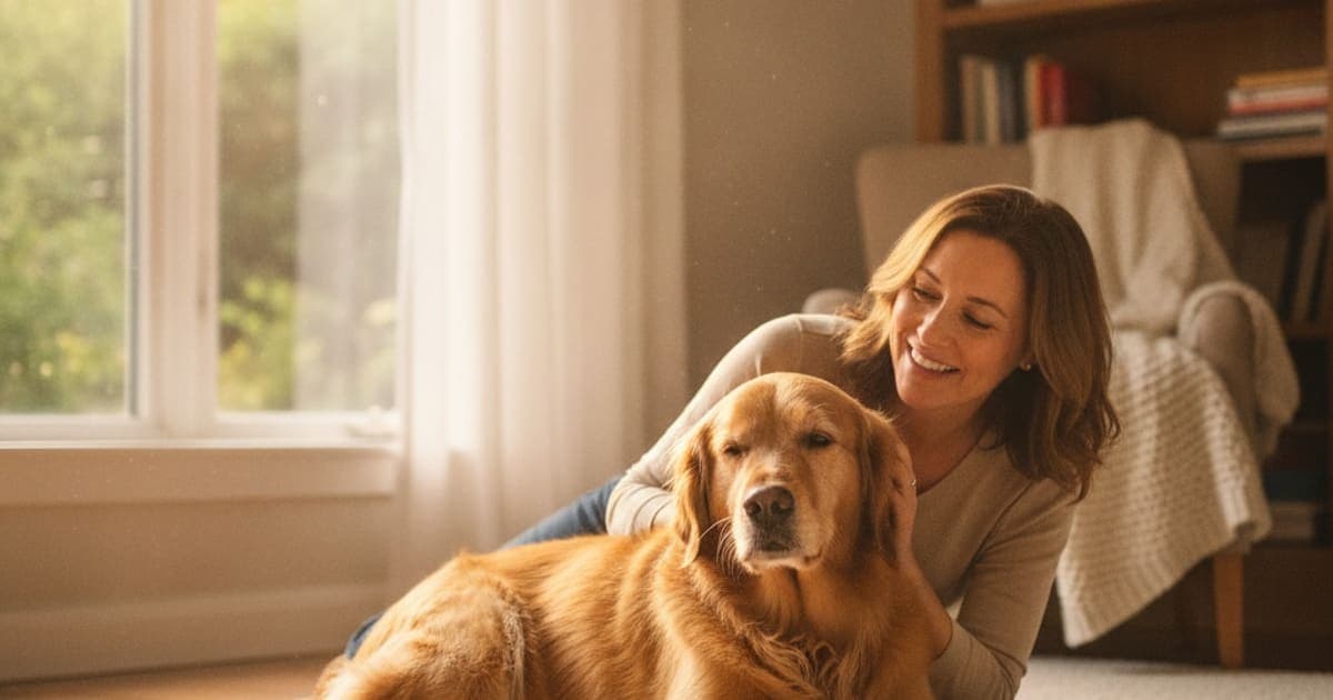 A dog being cared for at home, illustrating k9-repair and dogs with cancer: what owners should know