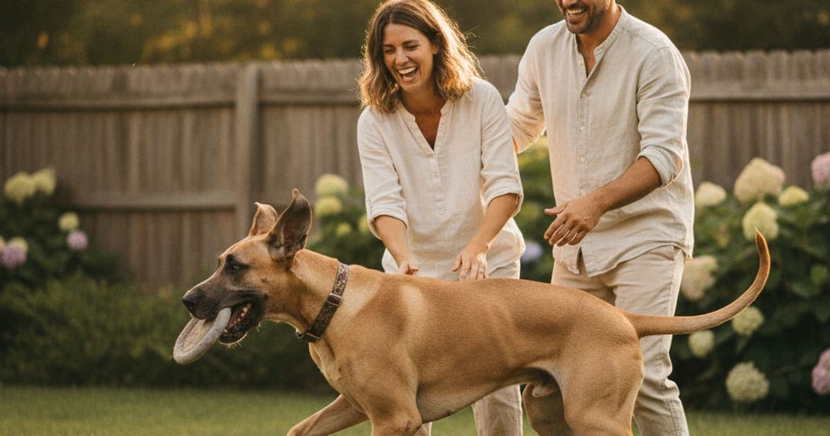 A dog being cared for at home, illustrating k9-repair dose for giant breeds