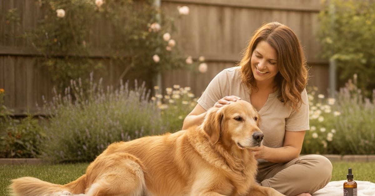 A dog being cared for at home, illustrating k9-repair for dogs on steroids: what owners should know