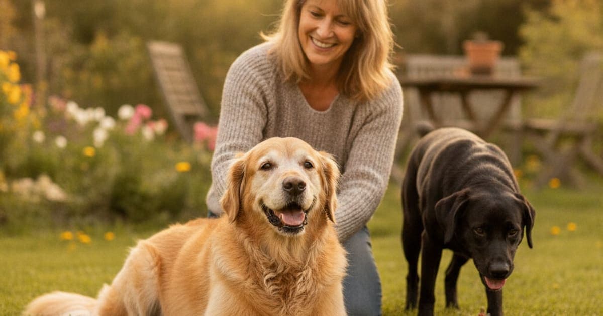 A dog being cared for at home, illustrating k9-repair for dogs over 10: what senior owners ask