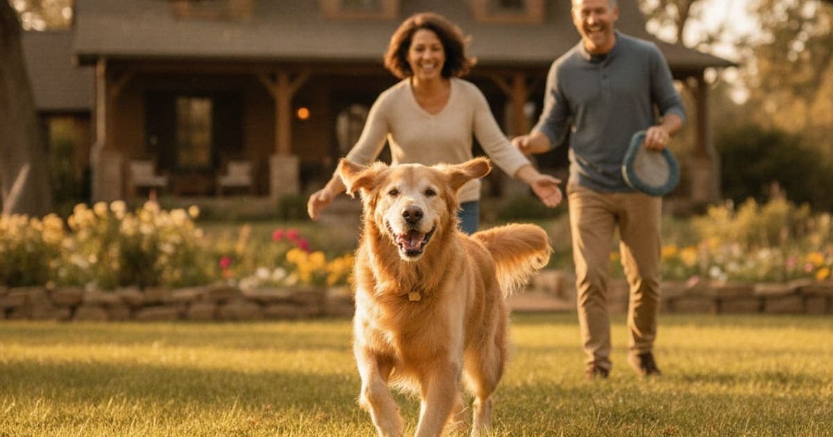 A dog being cared for at home, illustrating k9-repair for hip arthritis in dogs: does it work