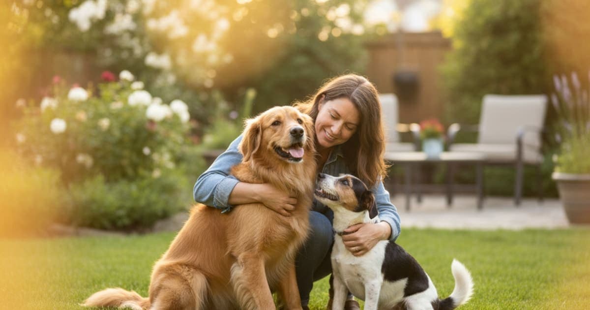 A dog being cared for at home, illustrating k9-repair for rescue dogs: what owners should know