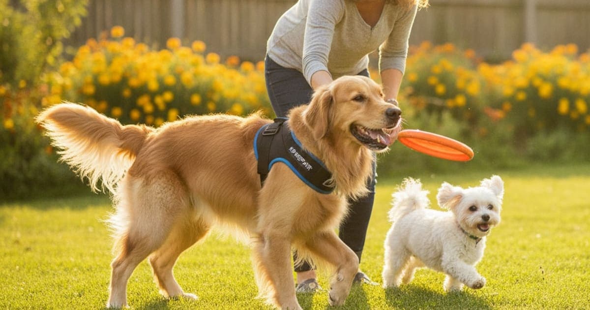 A dog being cared for at home, illustrating k9-repair for shoulder instability in dogs: does it work
